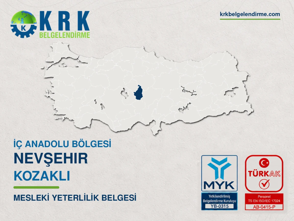 Kozaklı mesleki yeterlilik belgesi
