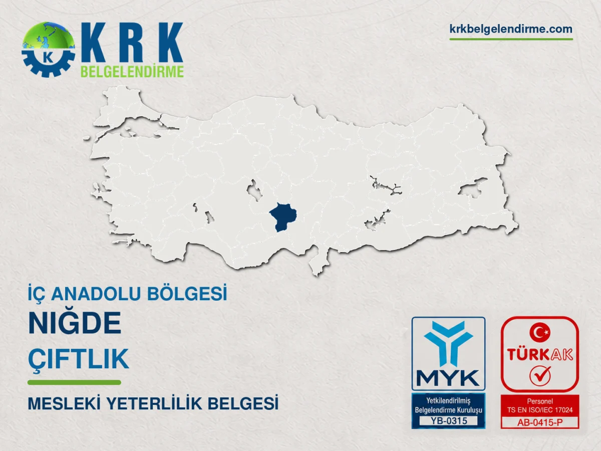 Niğde Çiftlik Mesleki Yeterlilik Belgesi