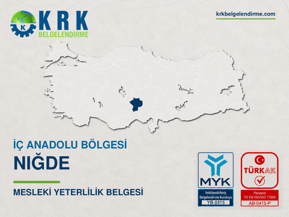 Niğde Mesleki Yeterlilik Belgesi