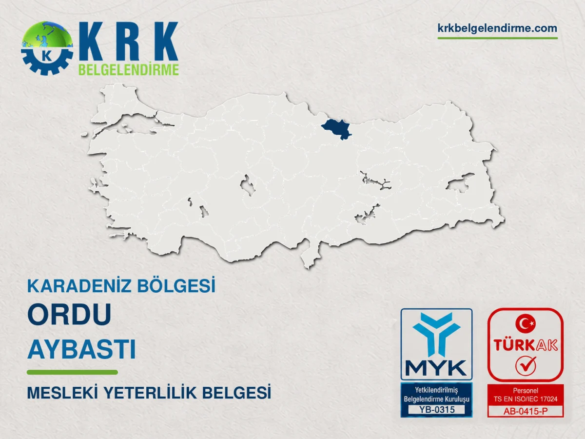 Ordu Aybastı Mesleki Yeterlilik Belgesi