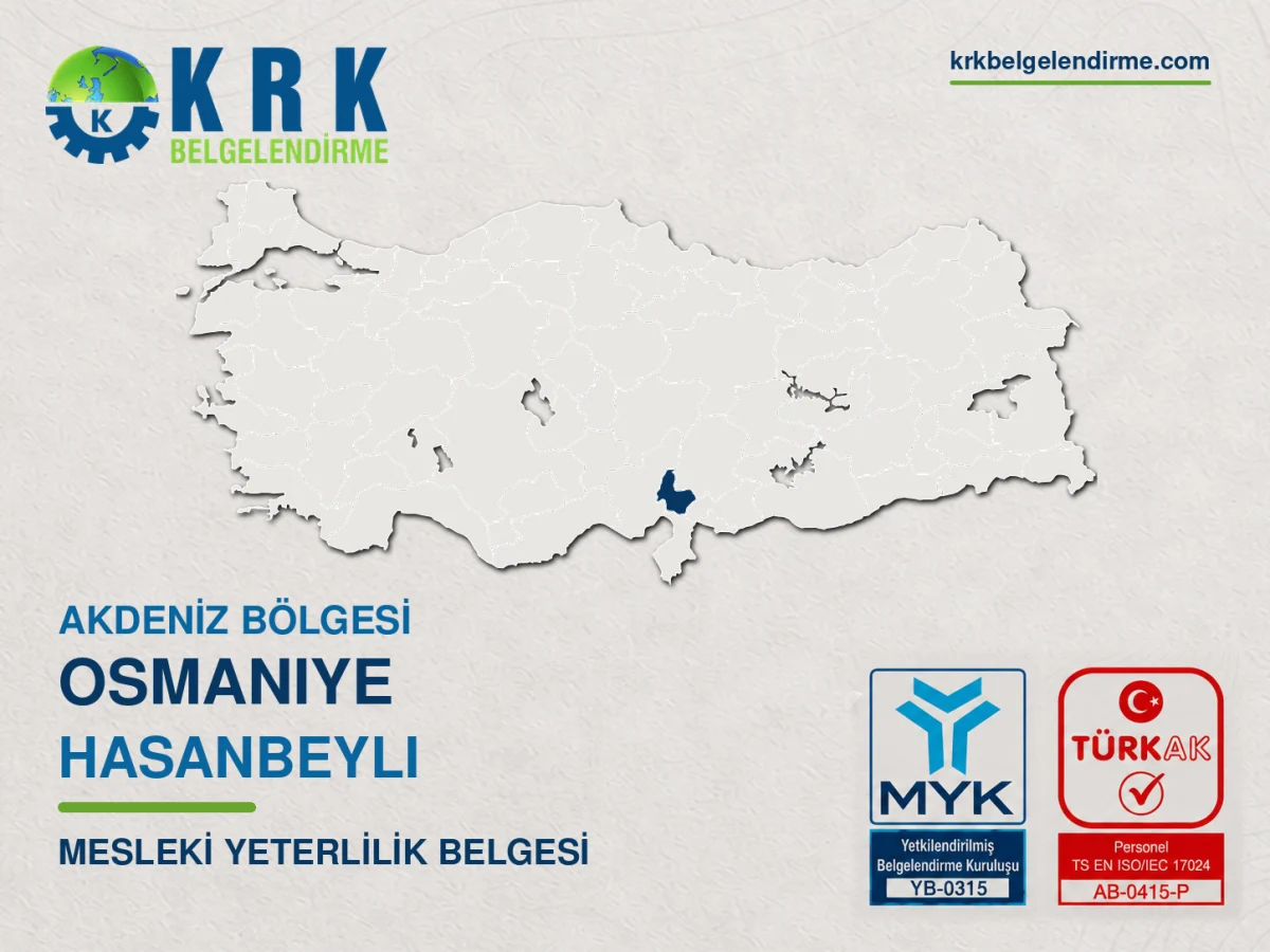Osmaniye Hasanbeyli Mesleki Yeterlilik Belgesi