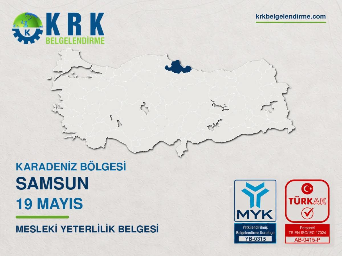 Samsun 19.May Mesleki Yeterlilik Belgesi
