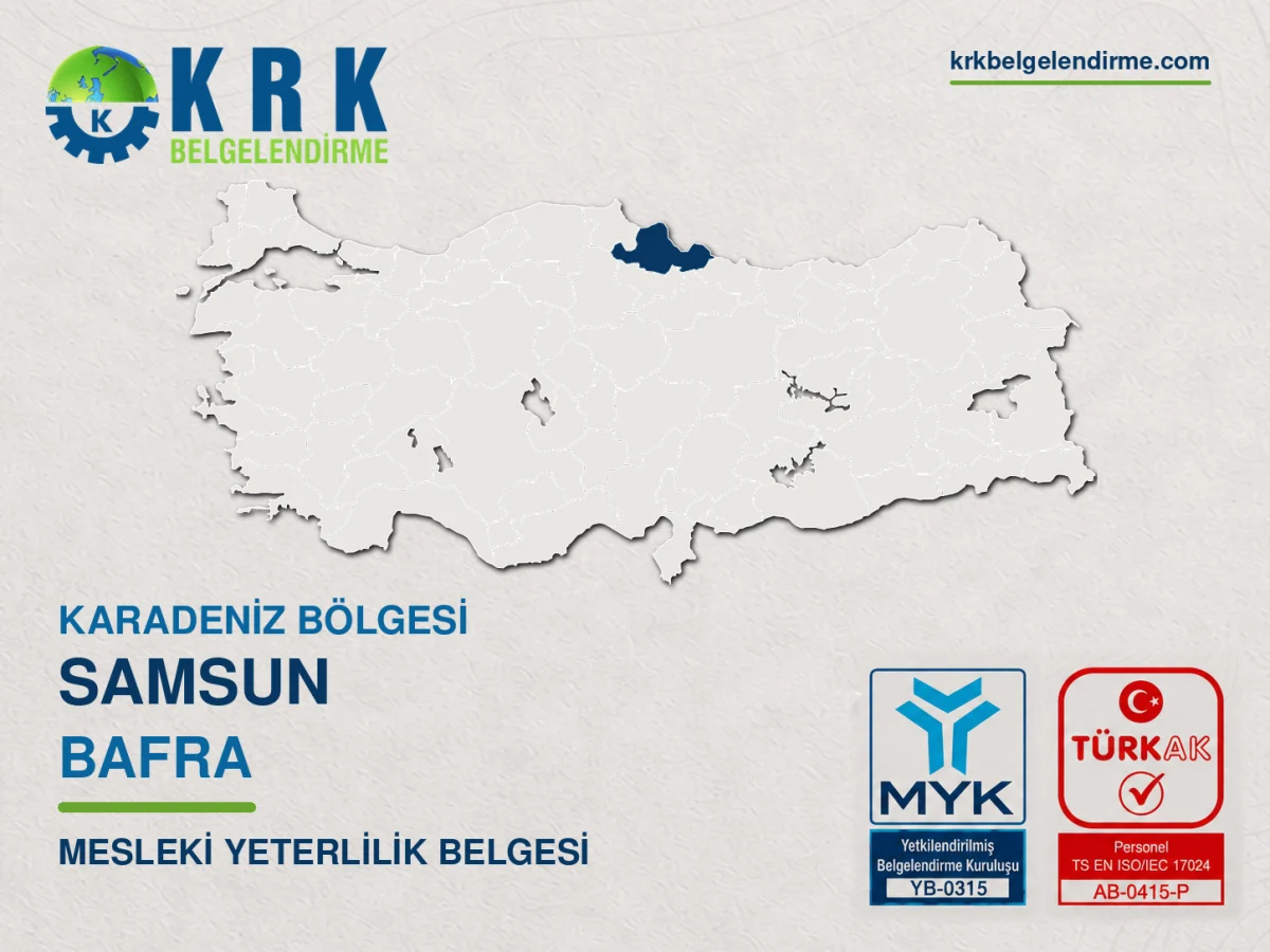 Samsun Bafra Mesleki Yeterlilik Belgesi