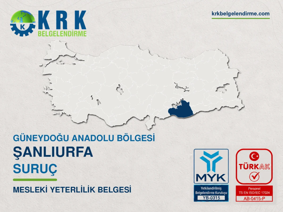 Şanlıurfa Suruç Mesleki Yeterlilik Belgesi