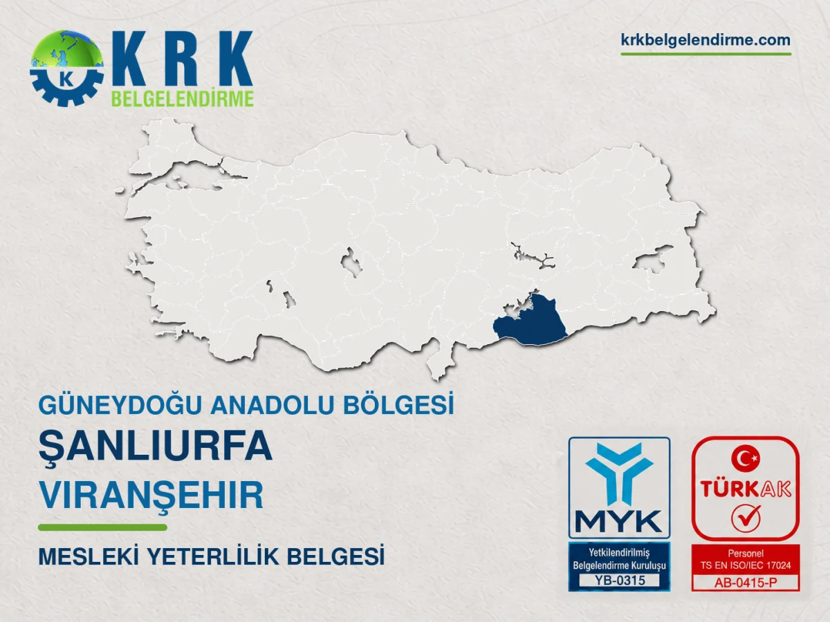 Şanlıurfa Viranşehir Mesleki Yeterlilik Belgesi