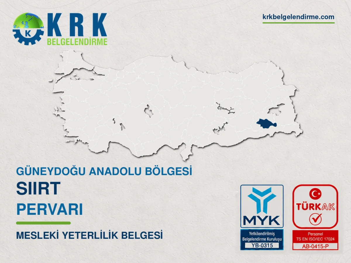 Siirt Pervari Mesleki Yeterlilik Belgesi