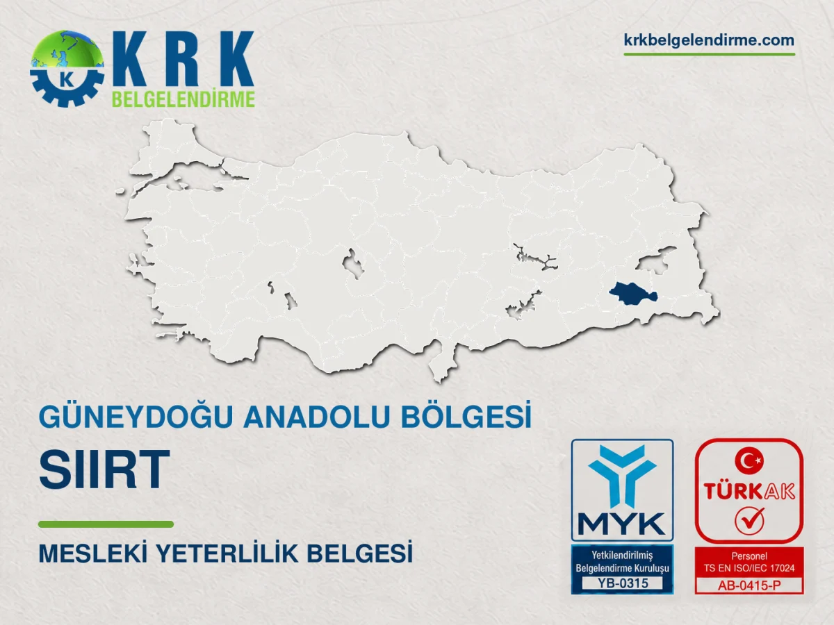 Siirt Mesleki Yeterlilik Belgesi