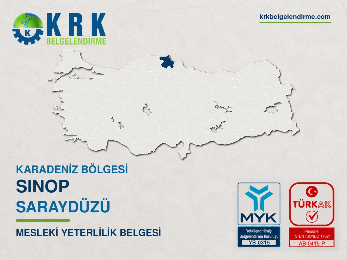 Sinop Saraydüzü Mesleki Yeterlilik Belgesi