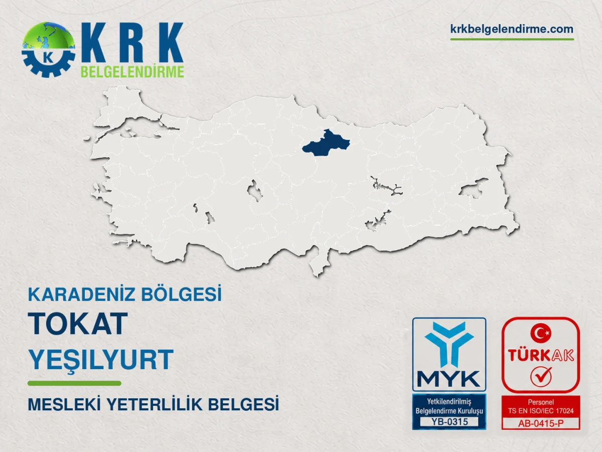 Tokat Yeşilyurt Mesleki Yeterlilik Belgesi