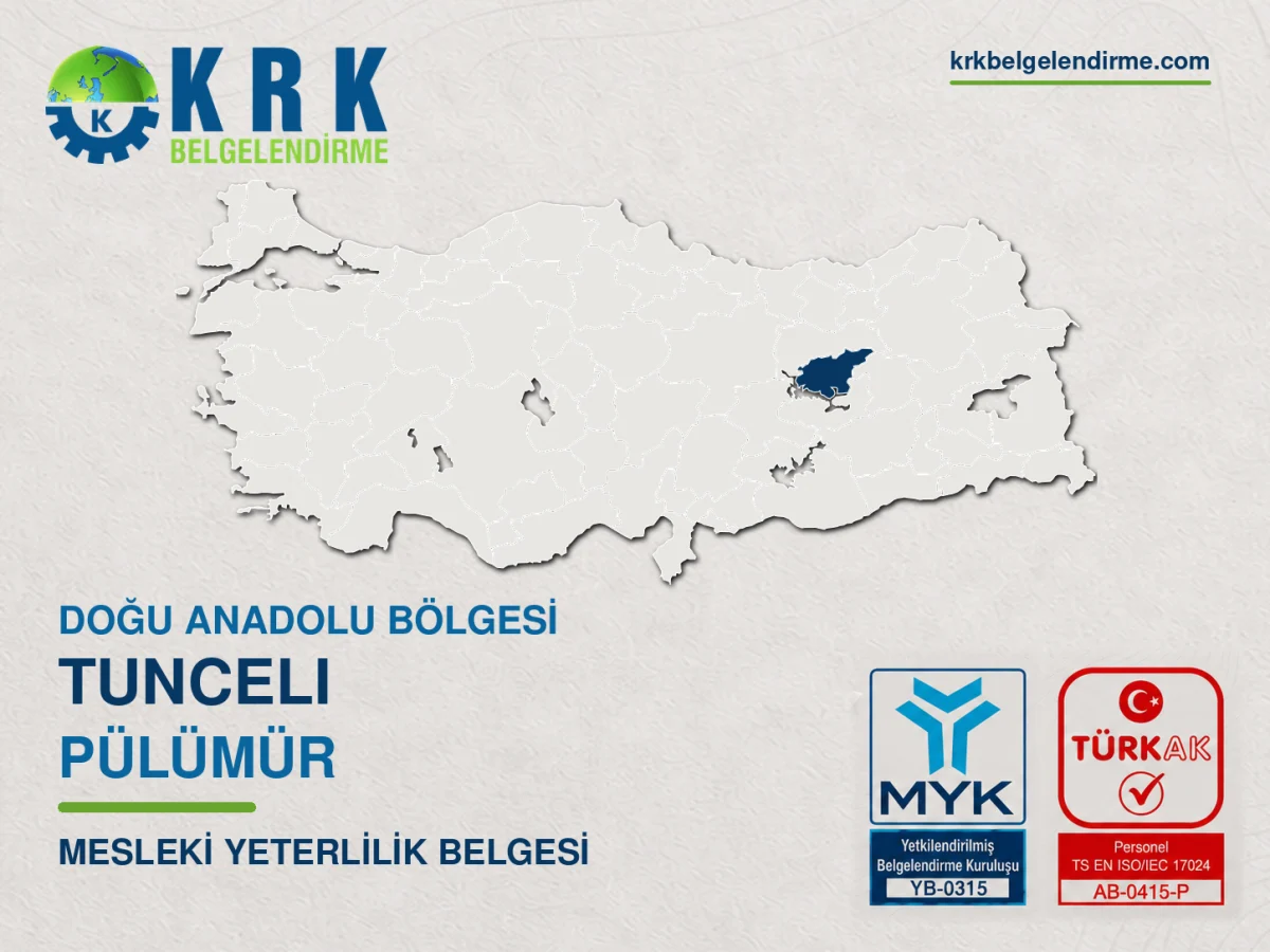 Tunceli Pülümür Mesleki Yeterlilik Belgesi