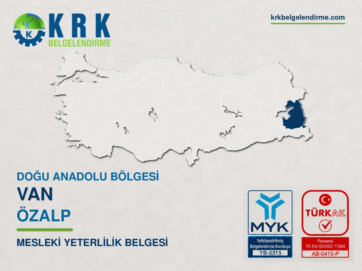 Van Özalp Mesleki Yeterlilik Belgesi