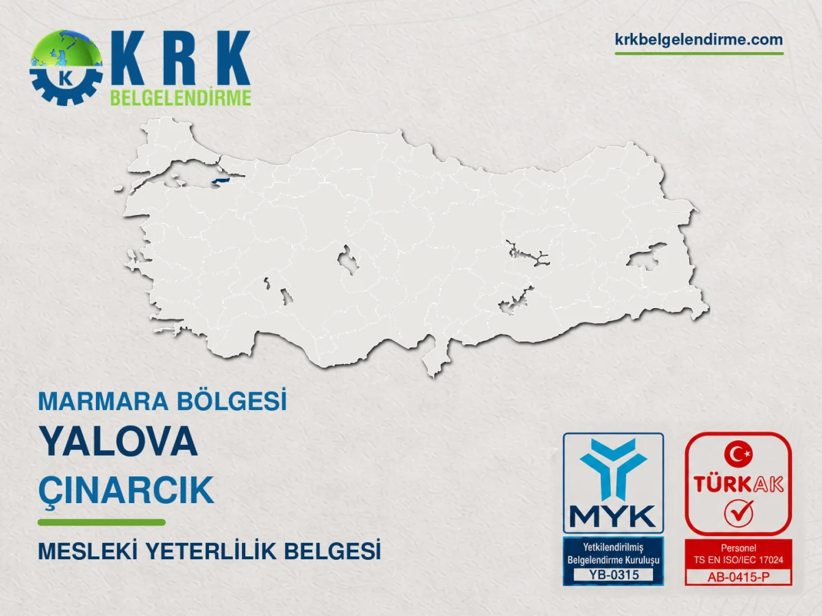 Yalova Çınarcık Mesleki Yeterlilik Belgesi