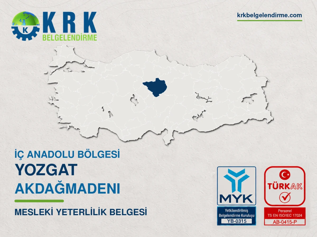 Akdağmadeni mesleki yeterlilik belgesi