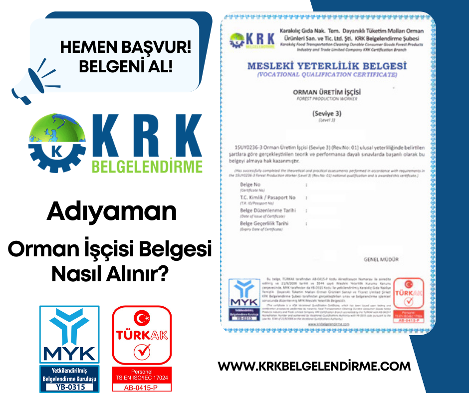 Adıyaman Orman İşçisi Sertifikası