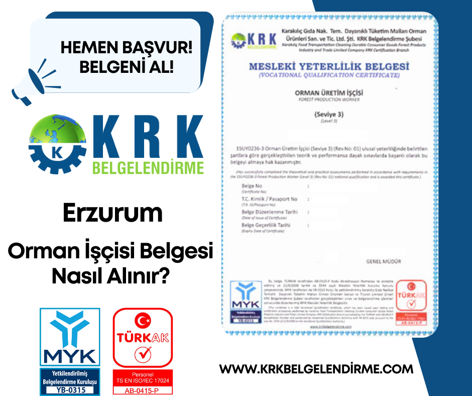 Erzurum Orman İşçisi Sertifikası