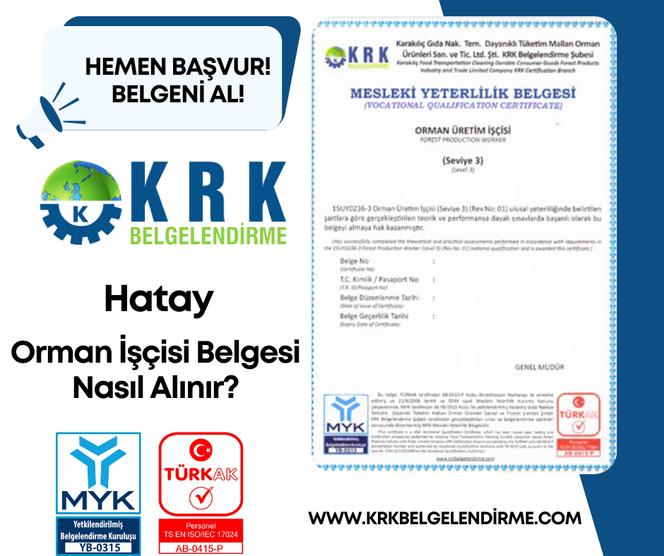 Hatay Orman İşçisi Sertifikası