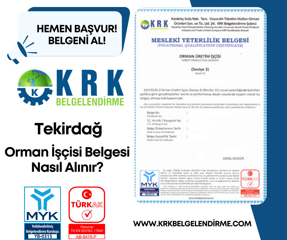 Tekirdağ Orman İşçisi Sertifikası