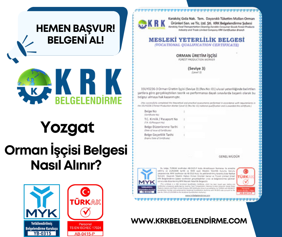 Yozgat Orman İşçisi Sertifikası